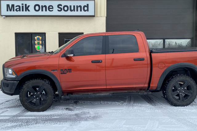 2023 RAM 1500 with professional window tint in North Bay
